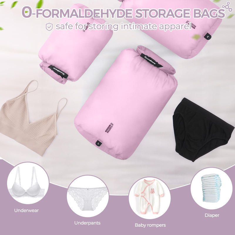 Ultralight Dry Bag Portable Dry Sack 9L & 15L & 20L Durable Waterproof Bag Set Keep Gear Dry Storage Bag for Hiking, Camping, Boating, Backpacking, Kayaking (3 Pack)(Purple) Purple