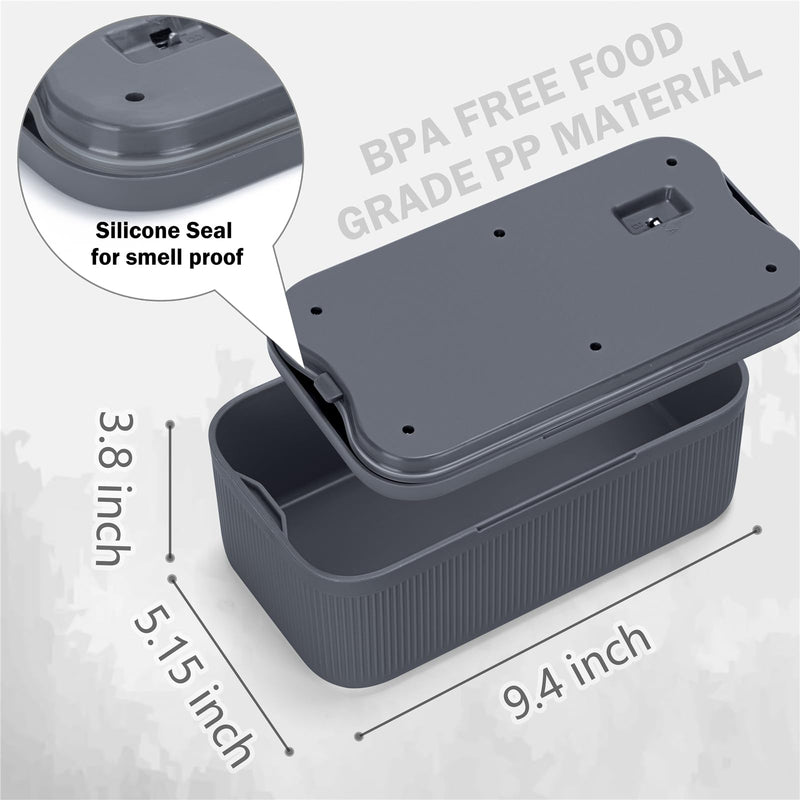 SANIDIKA Lockable Storage Box, Locking Medicine Box, Cell Phone Locked Jail, Food Medical Lockbox, Containers Bin for Personal Refrigerator Home Office Organization Travel Gift,9.25 x 5 x 3.6 (Navy) Navy