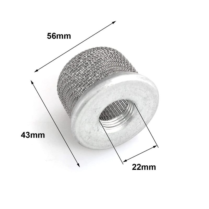 heyous Pump Inlet Strainer Stainless Steel Sprayer Strainer Inlet Suction Strainer Mesh Filter Intake Hose Double Screen with 3/4" Thread