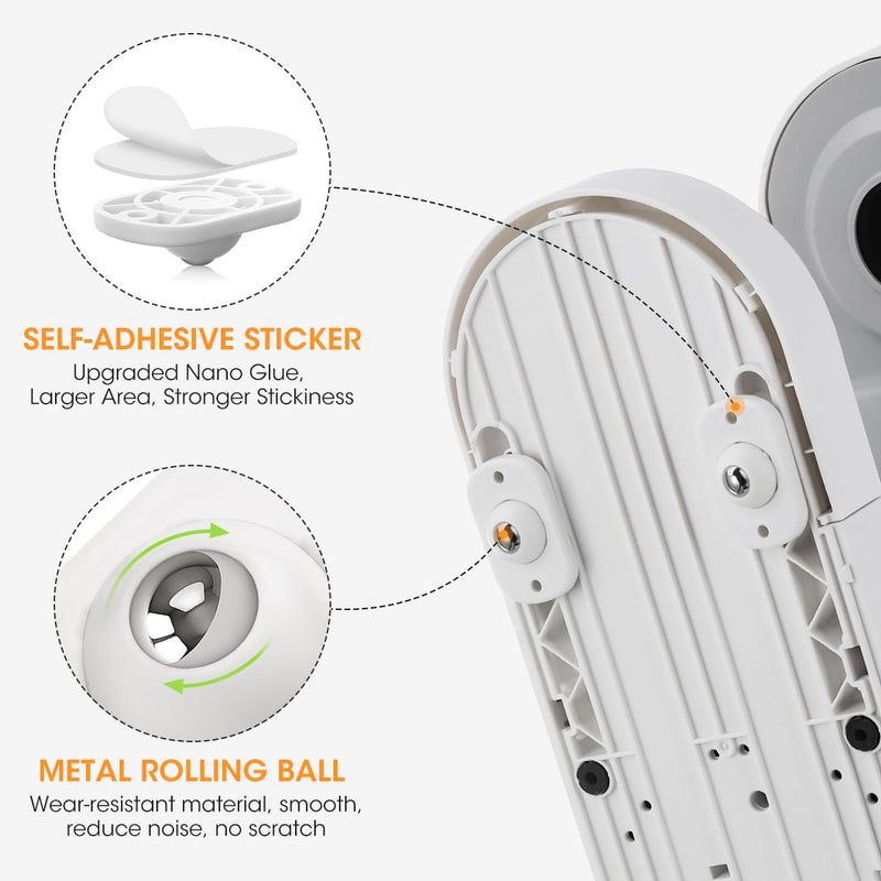 Aieve Appliance Sliders for Kitchen Appliances, 8 Pack Small Appliance Wheels, Self Adhesive Caster Wheels, Appliance Rollers, Mini Swivel Wheels for Countertop Easy Moving 1 Metal Ball Bearing