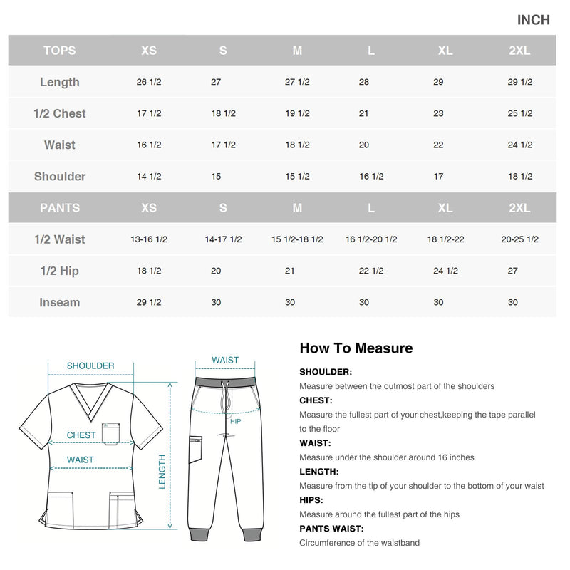 Uniforms World Scrubs for Women Set - Stretch Scrub Top & Pants with 8 Pockets, Yoga Waistband, Anti Wrinkle, Slim Fit Black Medium