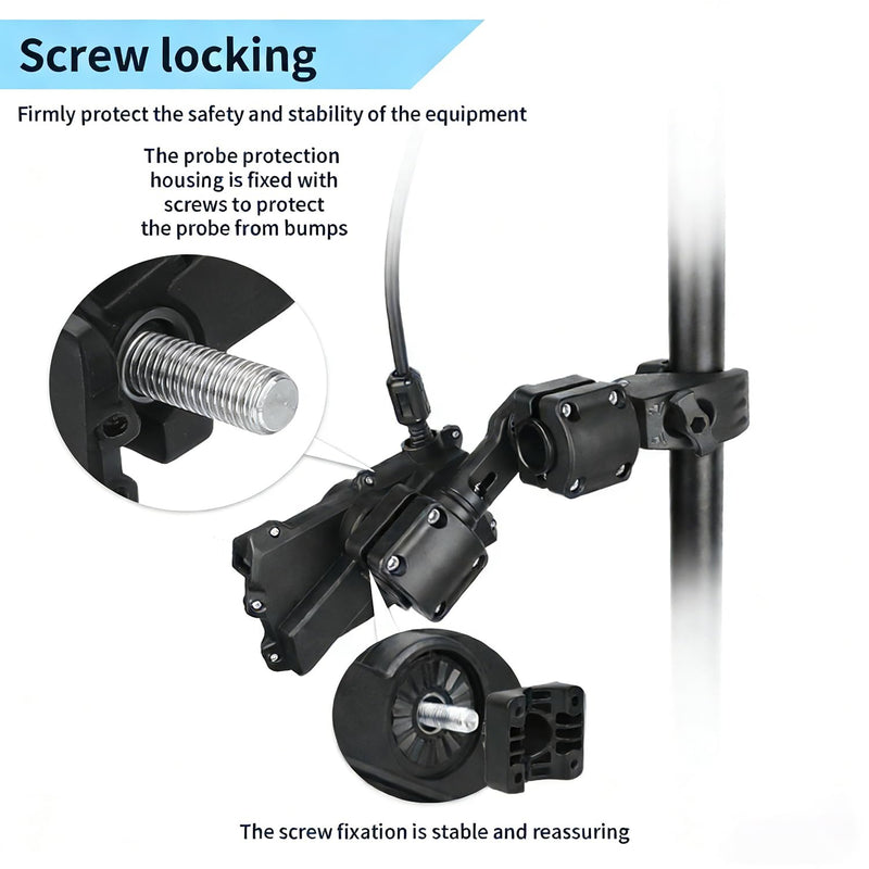 Strg Garmin LVS34 Transducer 0 Degree Pole Mount Compatible with, Zero Degree Transducer Pole Mount with Clamp for Pole & Trolling Motor, Easy Installation - Sturdy and Durable Single Arm