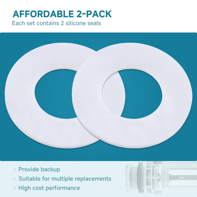 (2 Pack) for Flush Valve Silicone Seal Gasket/Toilet Flush Valve Seal Clear Compatible with Caroma M5