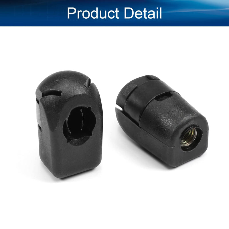 Heyiarbeit 2pcs Gas Spring End Fitting Connector M8 Female Thread PA66A5 Black for Machinery Automation Equipment