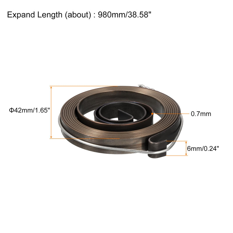 uxcell Drill Press Spring Drill Press Quill Feed Return Coil Spring Assembly Spring Steel Chemical Blackening Finish 980mm Expand Long 42 x 6 x 0.7mm 3 Pcs 42 x 6 x 0.7mm - 980mm Long - NewNest Australia