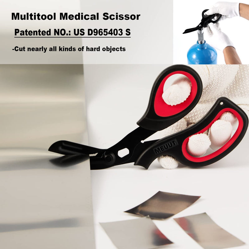 MEUUT 2 Pack Medical Scissors Trauma Shears -8 inch Patented Bandage Scissors Heavy Duty Surgical Grade EMT Scissors for EMT Workers Doctors Nurses
