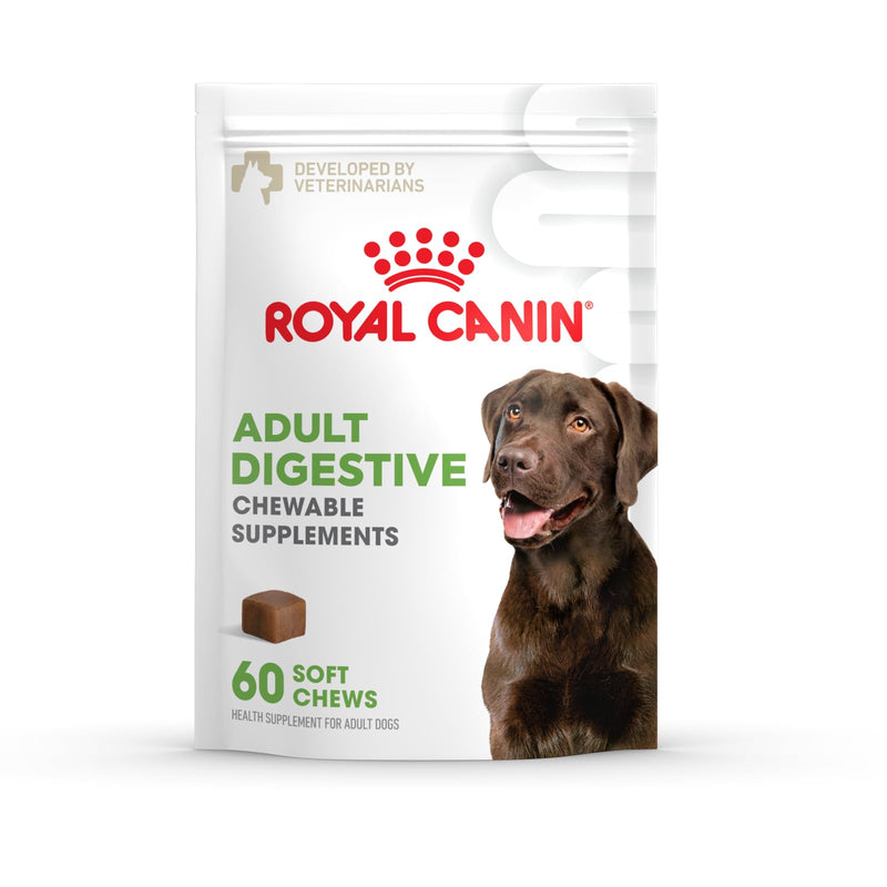 Royal Canin Digestive Dog Supplement Soft Chews for Adult Dogs, 60 Count Adult: Digestion 8.47 Oz