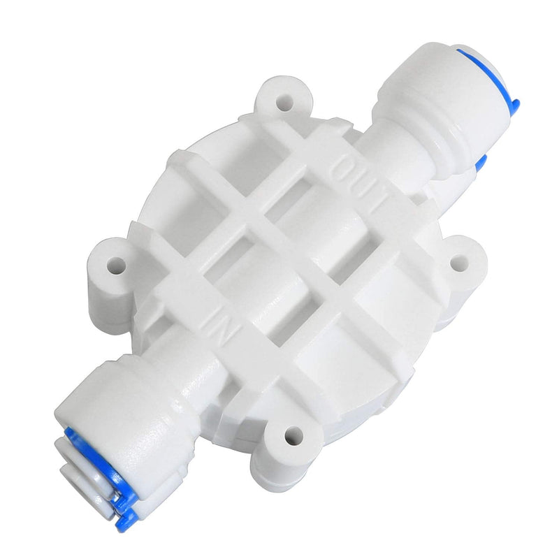 1/4" Tube 4 Way Port Auto Shut Off Valve with Push Fittings For RO Reverse Osmosis Water Filter System