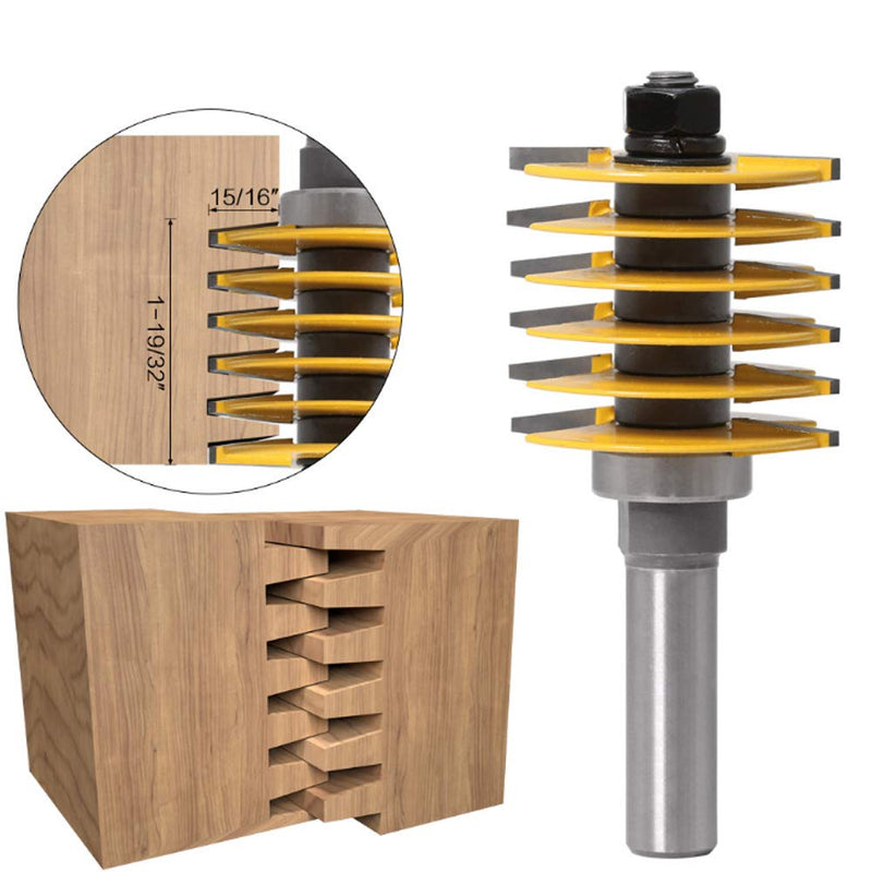 Finger Joint Router Bit Finger Joint Router Bits 1 2 Inch Shank Finger Joint Router Bit Woodworking Milling Cutter with Bearing