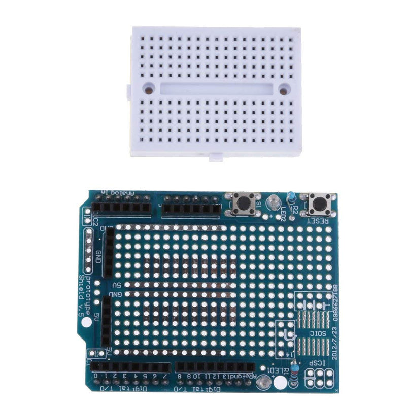 HiLetgo 2pcs UNO R3 Proto Shield Prototype Expansion Board with SYB-170 Mini Breadboard Based for Arduino UNO R3 ProtoShield