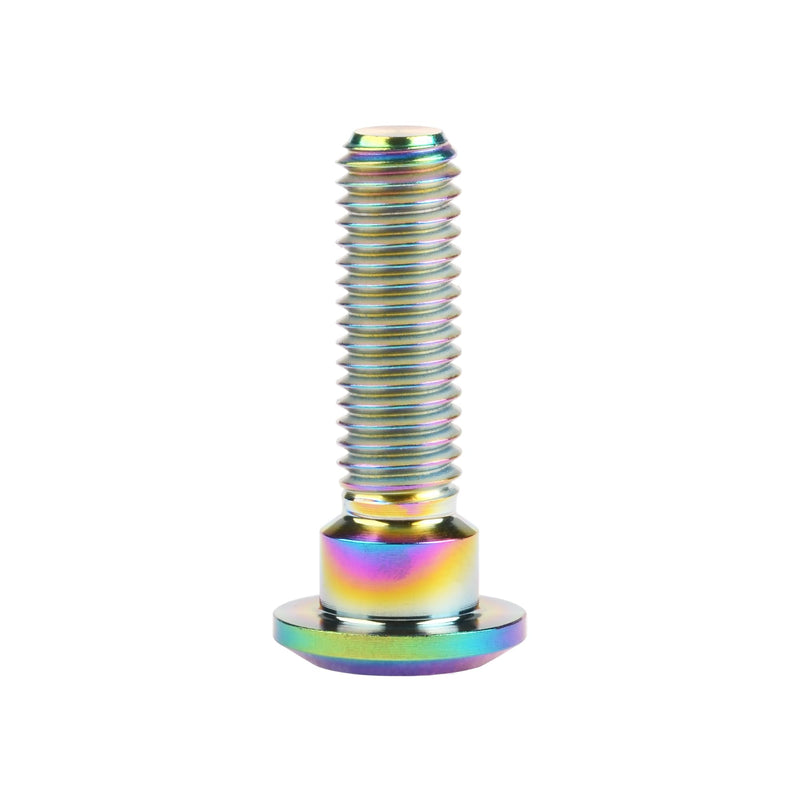 Titanium Ti Motorcycle Brake Rotor Hexagon Socket Bolt Screw M8 x 30 33mm for Kawasaki Pack of 6 (Rainbow, M8x30mm) Rainbow