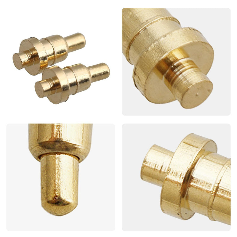 100Pcs Pogo Pins- 4.3mm Gold Plated Copper Spring Pogo Pins | Spring Test Probe Round Pogo Pin-,Pogo pin Header Target Connector Through Hold PCB Test Pin, Thimble Signal Pin