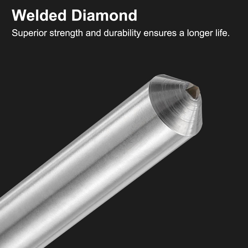 uxcell 2pcs Diamond Dressers, 11mm x 152mm (7/16" x 6") Single Tapered Point Grinding Wheel Round Pen Welded Diamond Dressing Tools, Silver Tone 7/16" x 6" 2