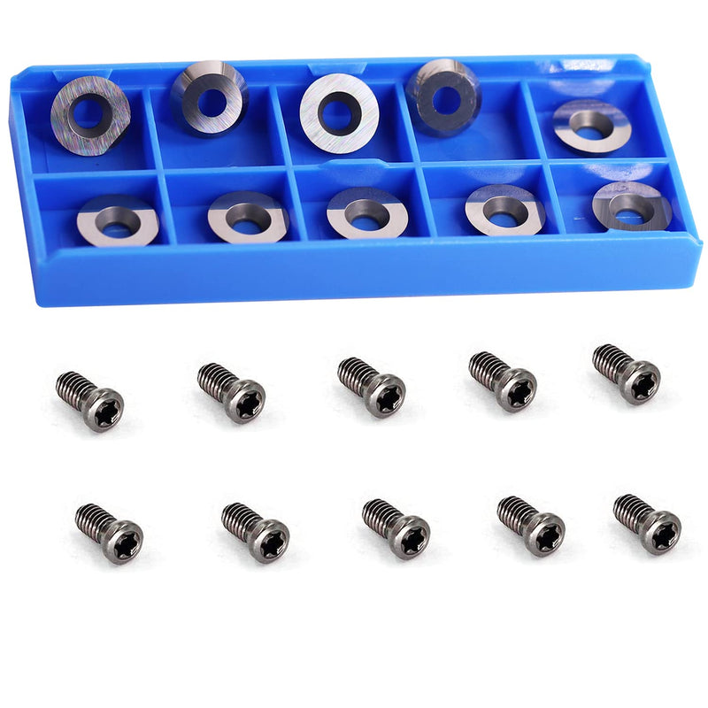 Ci3 R1 12mm Round Carbide Inserts Cutters Knifes Indexable Replacement High Strength Fits for Popular DIY Woodworking Lathe Wood Turning Finisher Hollower Tools 10pc