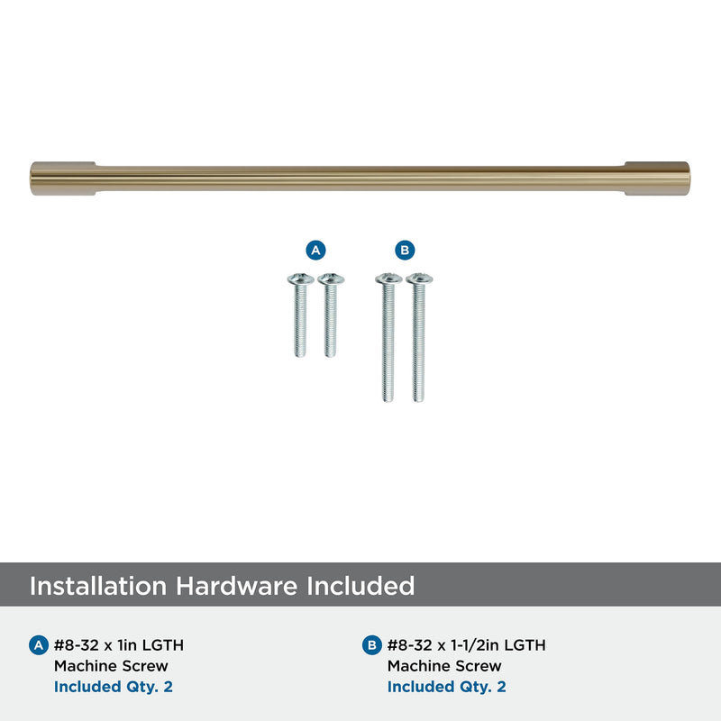 Amerock Riva 10-1/16 inch (256mm) Center-to-Center Golden Champagne Cabinet Pull, BP55490BBZ
