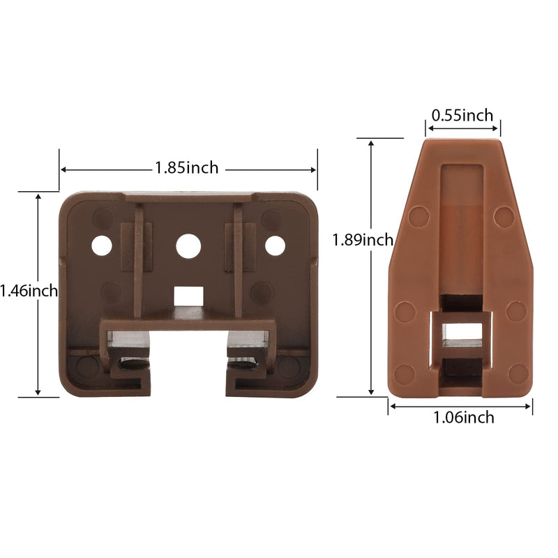 LONTAN DGSL01 Plastic Drawer Slides and Guides 2 Pack Drawer Replacement Part for Center Mount Drawer Slides Plastic Drawer Guides for Dresser Classic