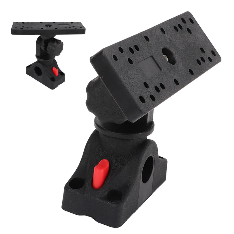 Fish Finder Mount Base, 360° Rotating Fish Finder Holder, Removable Adjustable Boat Fish Finder Electronic Mount, Stable Fish Finder Bracket for Canoe Kayak C Size Ball Adapters