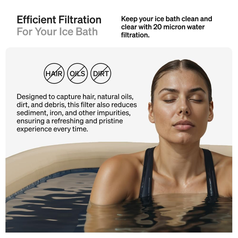 5" x 2.5" Cold Plunge Water Filter 20 Micron (8-Pack) Water Chiller Filter Replacement Old Packaging