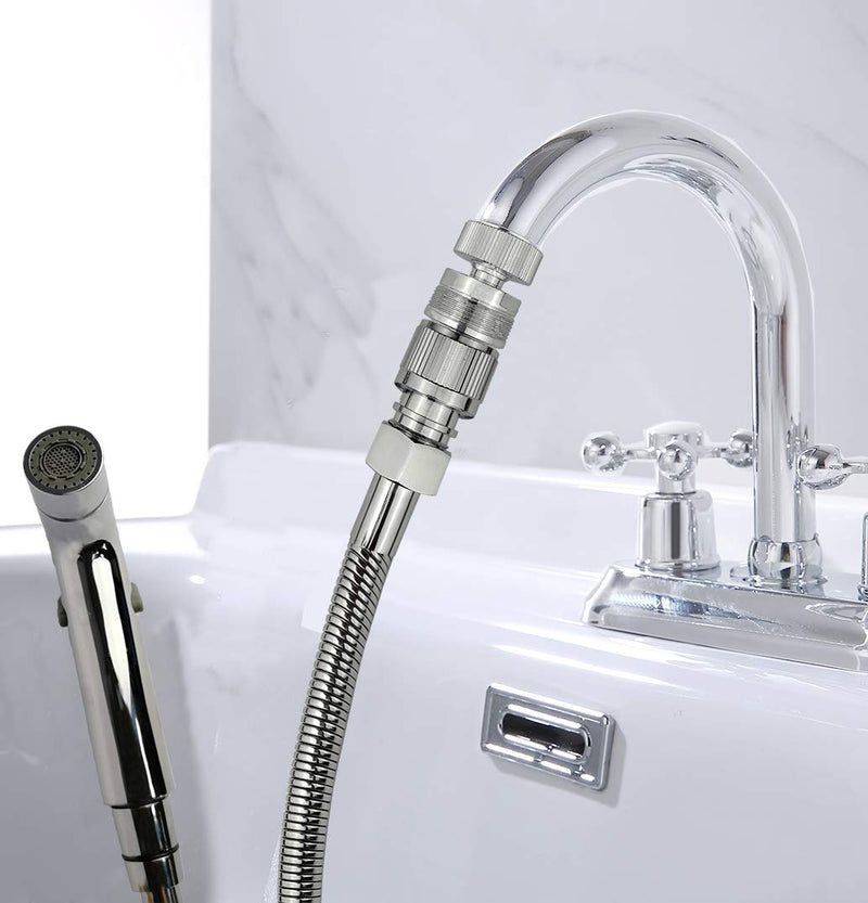 G-Sunny Quick-Connect Sink Faucet Sprayer Kit, Sink Hose Sprayer Accessories, Detachable Metal Adapter With Hand Shower,Hair Washing,Pet Cleaning,for Bathroom/Kitchen (Quick Connect Sprayer)