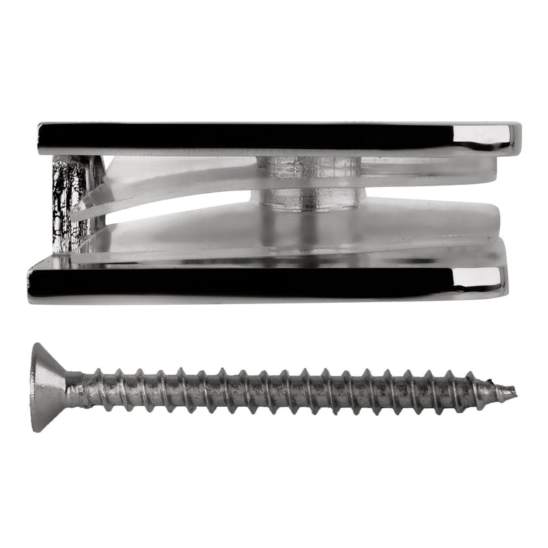 CRL Polished Chrome Traditional Style Fixed Panel U-Clamp