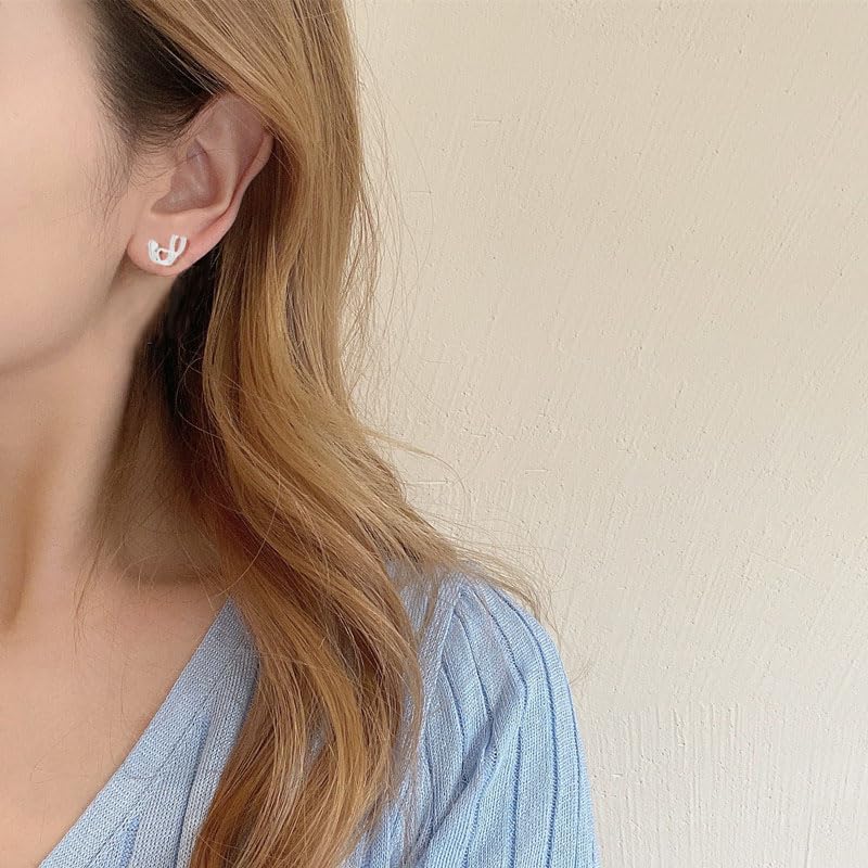 Tiny Stethoscope Stud Earrings Nursing Medical Life Line Pulse Earrings Dainty Stethophone Heartbeat Earrings Nurse's Day Gift for Nurse Doctor Medical Students silver stethoscope