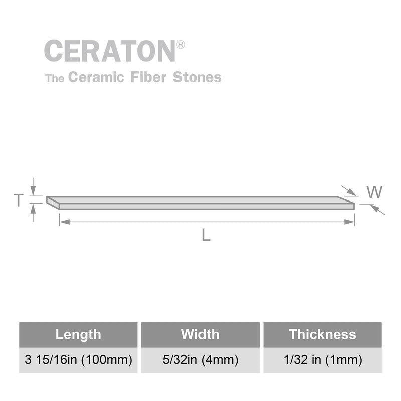 MIRACLE Ceraton Ceramic Fiber Stone Pack of 10 100(L) x 4(W) x 1(T) mm for Grinding Polishing Deburring Lapping Metal Wood Molds Plastic Compatible with Air Tools Ultrasonic Polishers (#180 Brown) #180 Brown