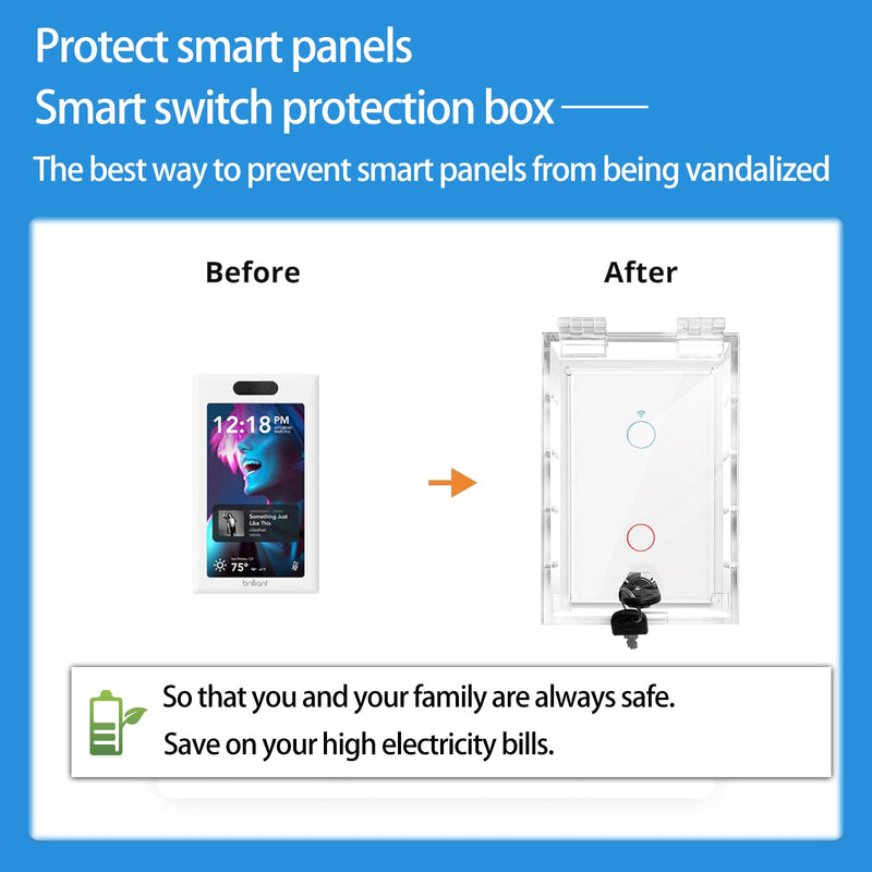 Smart Home Switch Cover,Baby Proof Light Outlet Covers,Child Safety Switch Plate Guard,Wall Plug Box,Kids Electrical Protector Box Fits All Outlet 4.95" H X 3.35" W X 1.77" D or Smaller Electrical socket or switch lock box