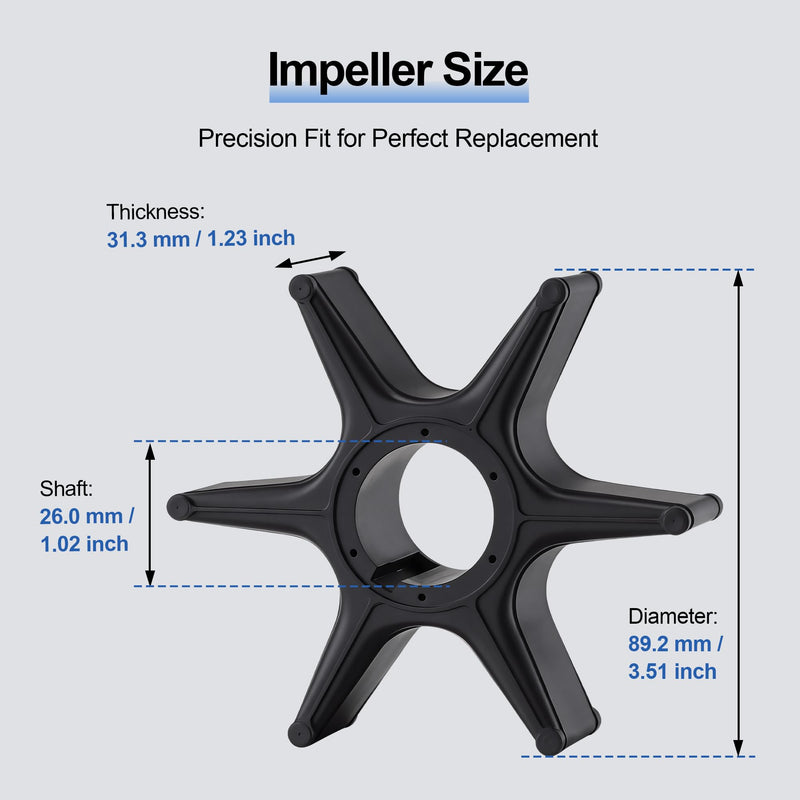 MARKGOO Water Pump Impeller 19210-ZY3-003 for Honda Outboard 175 200 225 250 HP BF175 BF200 BF225 BF250 Boat Motor Engine Parts Replacement Sierra 18-3031 19210ZY3003