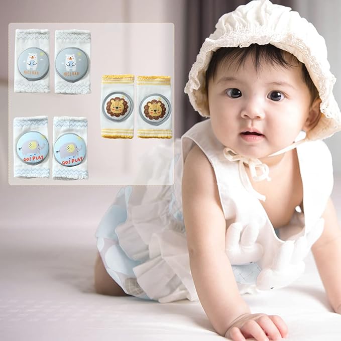 Formemory Baby Knee Pads, Baby Knee Supporter, Knee Pad, Cute, Cotton, Breathable, Anti-Slip, Injury Prevention, Anti-Slip, Baby Supplies, Unisex, Baby Shower Gift - NewNest Australia