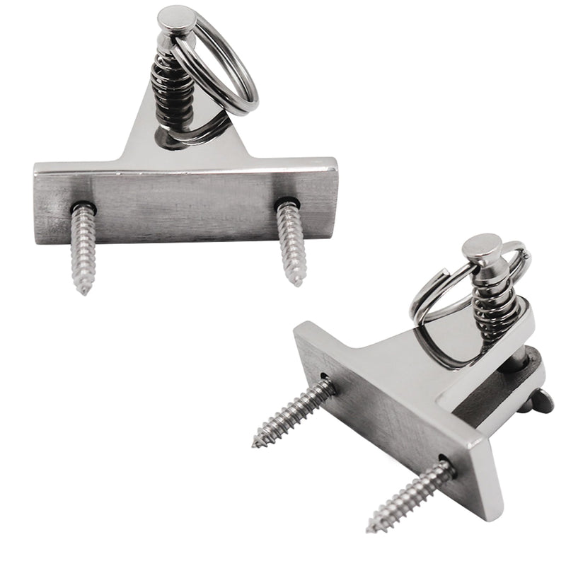 YANYUCB Boat Bimini Top Deck Hinge Fitting Concave Base Marine 316 Stainless Steel Bimini Top Hardware,Bimini Top 90° Hinge Bimini Brackets with Quick Release Pins (C-6 Pack) C-6PACK