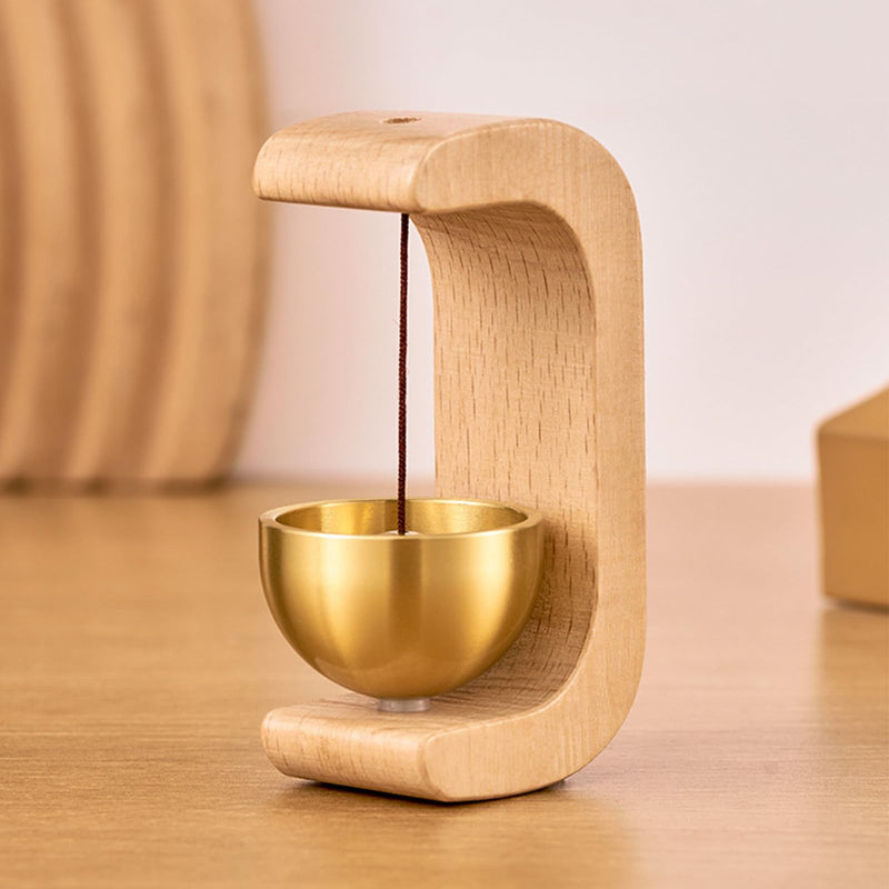 Artisan Shopkeepers Bell Doorbell for Door Opening, Magnetic Wood Wind Chime for Door Garden Restaurant Room Light