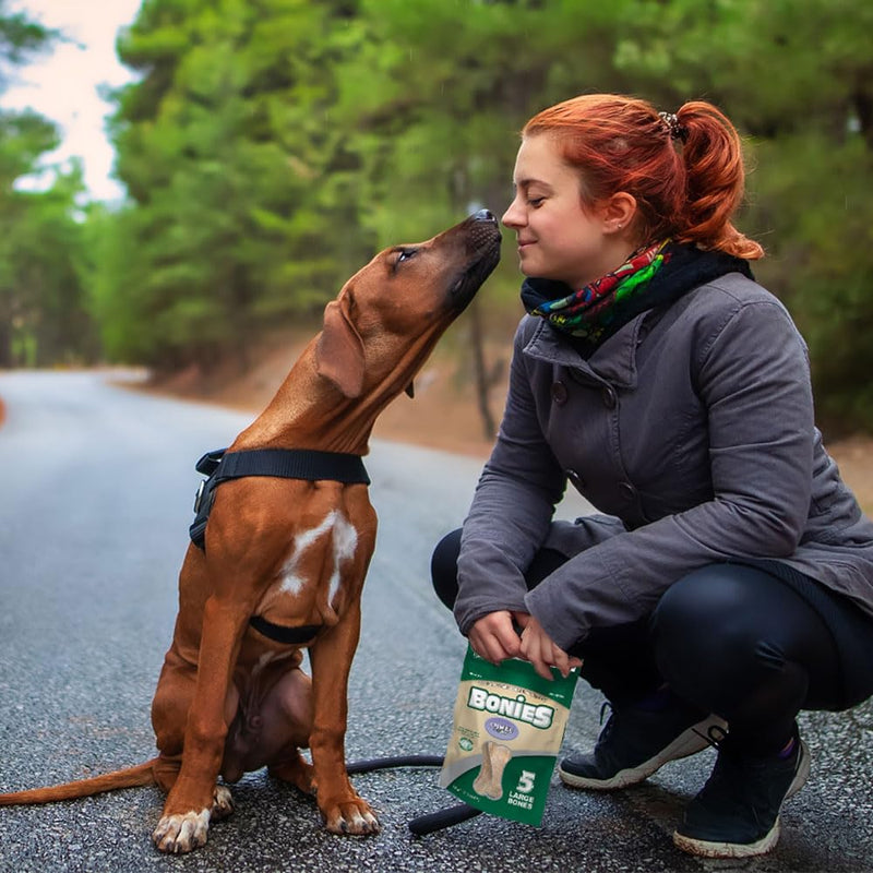 Bonies Natural Calming Formula Dog Treats, Contains Chamomile & Lavender, Help Anxiety, Excessive Barking & Trembling, Chicken Flavor, Medium, 8 Bones - PawsPlanet Australia
