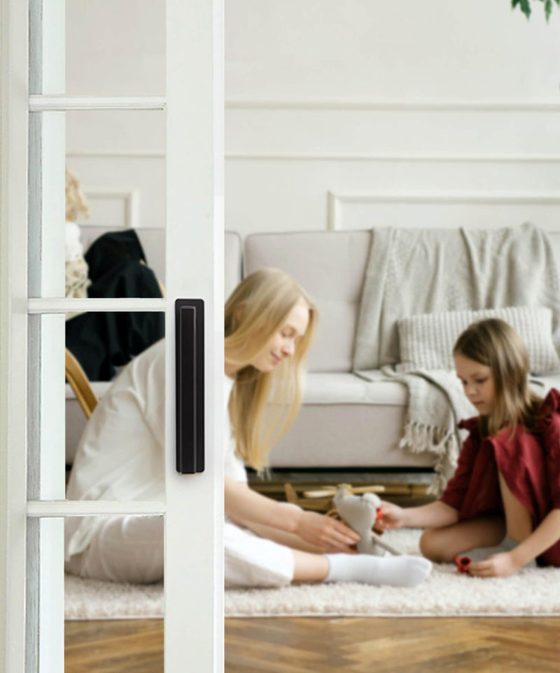 2-Pack Adhesive Cabinet Handles Stick On Handle Self Stick Drawer Pulls No Drill Cabinet Pulls for Cabinet Closet Glass Sliding Shower Door Handle - 6", Black 2 Overall Length 6"