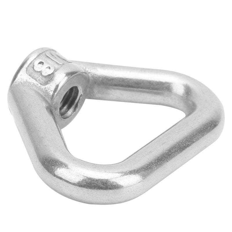 10pcs Lifting Eye Nut, M8 Lifting Eye Threaded Nut 304 Stainless Steel Triangle Ring Fastener Silver