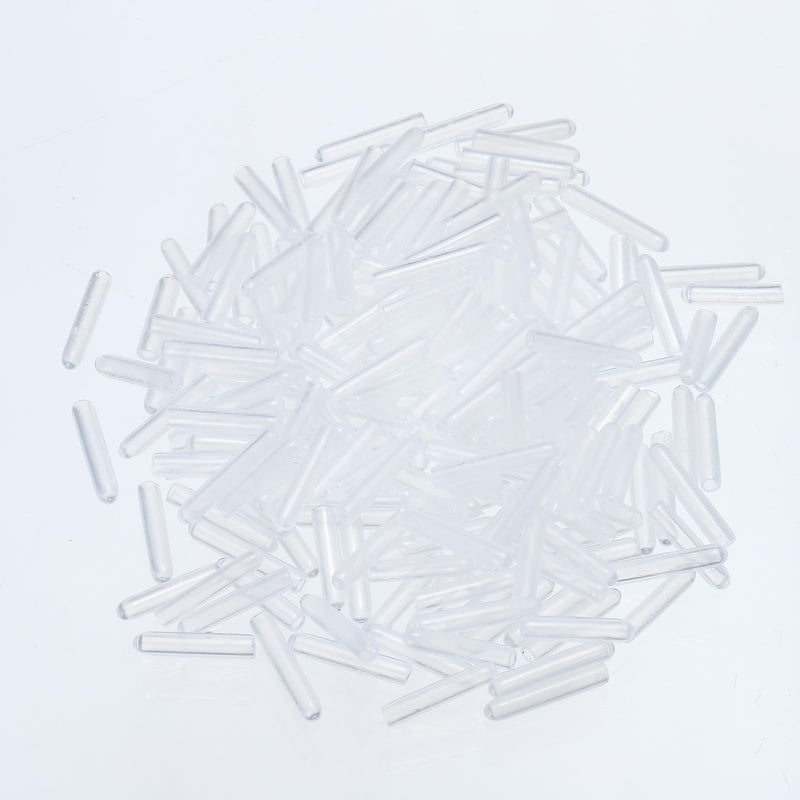 uxcell 200pcs Rubber End Caps 2mm ID Vinyl PVC Round End Cap Cover Screw Thread Protectors Clear