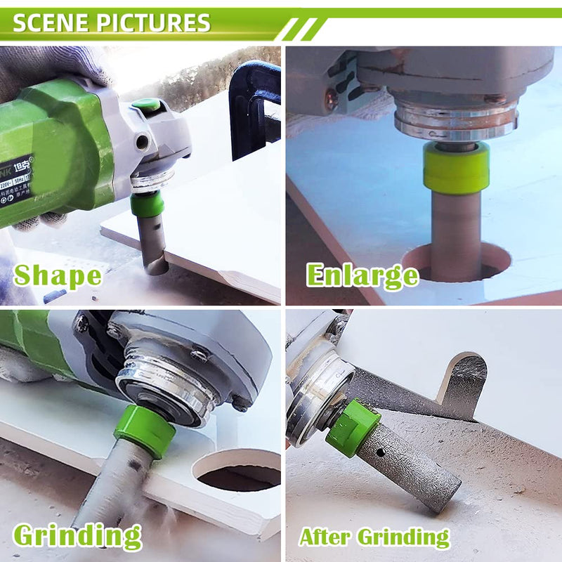 Diamond Finger Bit 1-3/8" Granite Milling Bit 35mm for Enlarging and Shaping or Round Bevel Existing Holes in Porcelain Hard Ceramic Granite and Marble