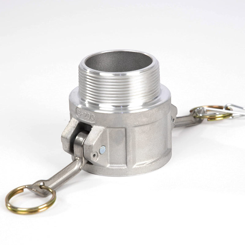 2 pcs Aluminum cam lock fittings (2" Part B) cam groove hose fitting camlock fittings, Male Adapter Female NPT Thread camlock fitting (2'') 2 Inch
