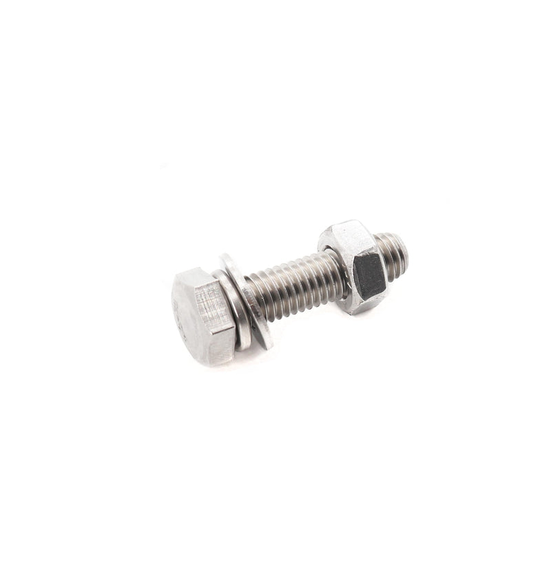 binifiMux 10-Pack M8 x 20mm Hexagon Screws Hex Bolts with M8 Hex Nuts M8 Flat Washers/Spring Lock Washers Set, 304/18-9, Plain Finish M8 x 20mm 40pcs - NewNest Australia