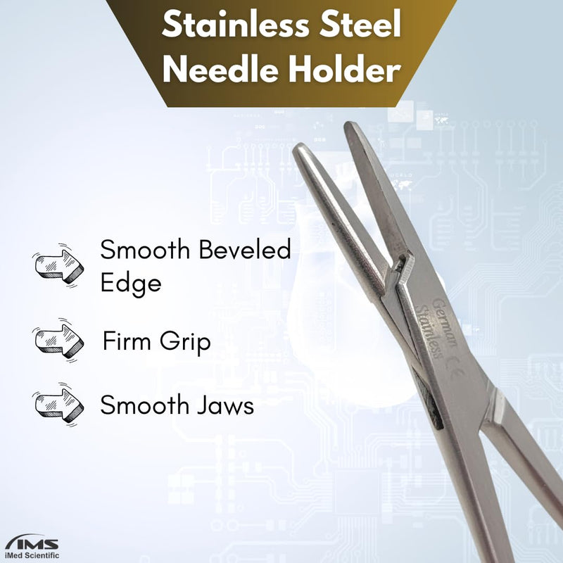 Webster Needle Holder Suture Driver with Smooth Jaws 5" Forceps Made of Premium Grade Stainless Steel Comes in Locking Handle