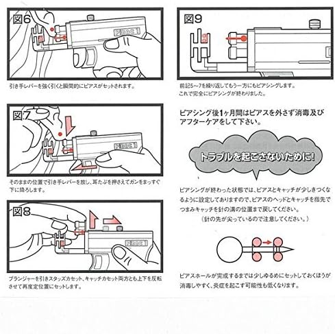 Pinac 1α Ear Piercer, For Men and Men, 1/100 Second Instantaneous Piercer, PINAC1α (Light Rose (October)) - NewNest Australia