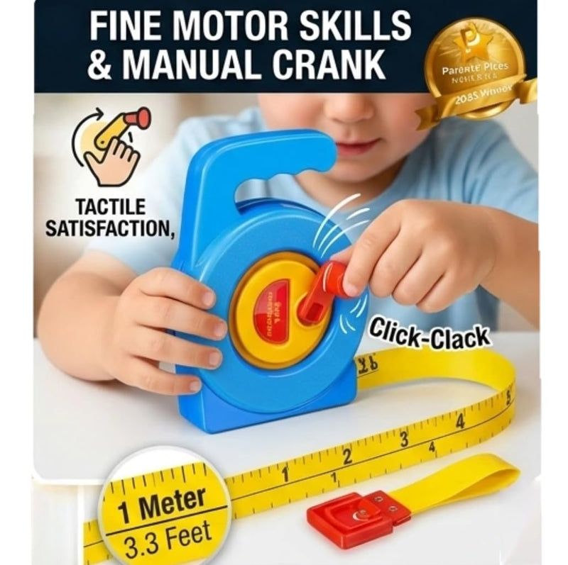Measuring Tape Retractable Soft Tape Measure 3 Feet./1M Long Dual-Scale for Kids-Retractable Measuring Toy, Early Education Stem，Pretend Play for Toddlers, Height Measurement Counting Tool,Fine Motor