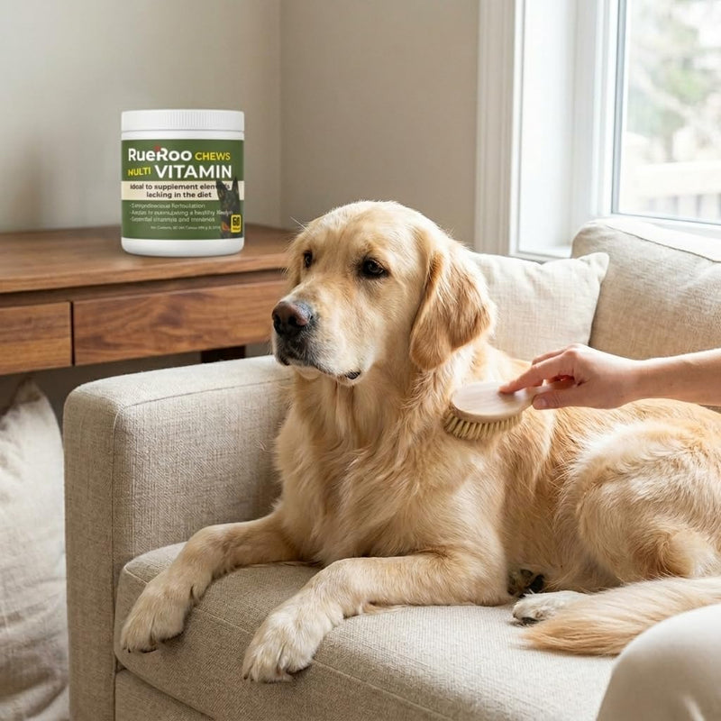 All-in-1 Multivitamin Chews for Dogs – Glucosamine, MSM, Salmon Oil, Turmeric, Mushrooms & Probiotics – Joint, Skin, Immune, Digestive & Energy Support – Puppies to Seniors – 60 Soft Chews