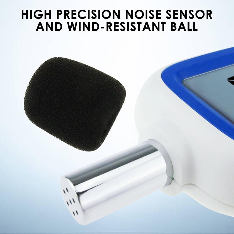 Decibel Meter with Data Logging, Sound Decibel Meter Bluetooth, Compatible with Smartphone for App Data Recording, 30dB to 130dB Sound Level Meter Portable SPL Meter for Home, Classroom, Factory