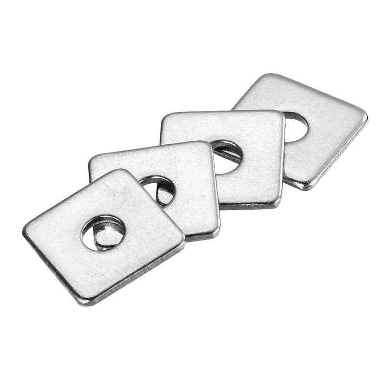 uxcell 25pcs M3x10x1mm Square Plate Bearing Washers 304 Stainless Steel Plate Square Plate Washers Flat Pad Spacer Gasket for Hardware Fastener 25