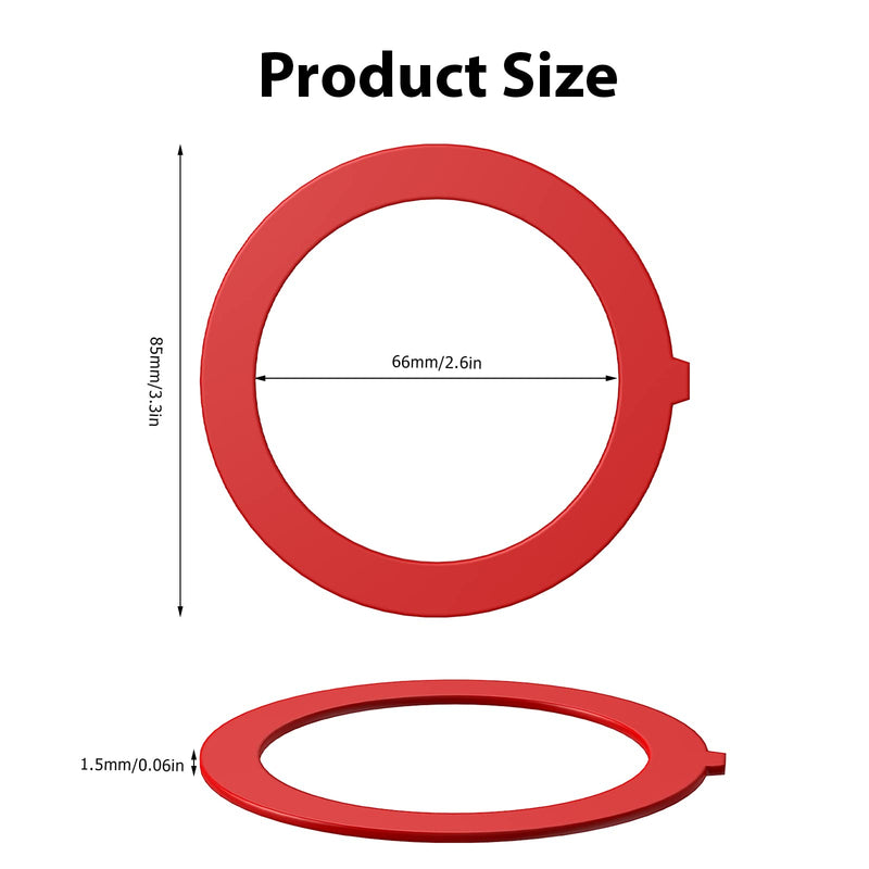 Flush Valve Seal for Kohler, 3 Pack Upgraded Silicone Material Canister Flush Valve Toilet Gasket Replacement Parts for K-GP1059291, Easy to Install and Uninstall Red 3 Pack