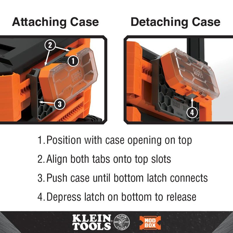 Klein Tools 50048 C-Style Copper Tubing Pipe Cutter Tool Set with 1/2, 3/4, and 1-Inch Cutters, MODbox Case, Ultra-Compact for Tight Spaces, 3-Piece