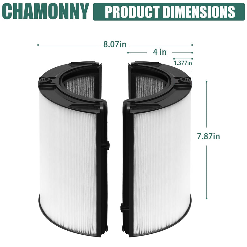 360° Combi Glass True HEPA + Carbon TP07 Filter Replacement, Compatible with Dyson TP07 TP10 TP06 HP06 TP04 HP04 PH02 PH01 PH03 PH04 HP09 TP09 HP07 HP10 Air Purifier, Part No. 970341-01 1