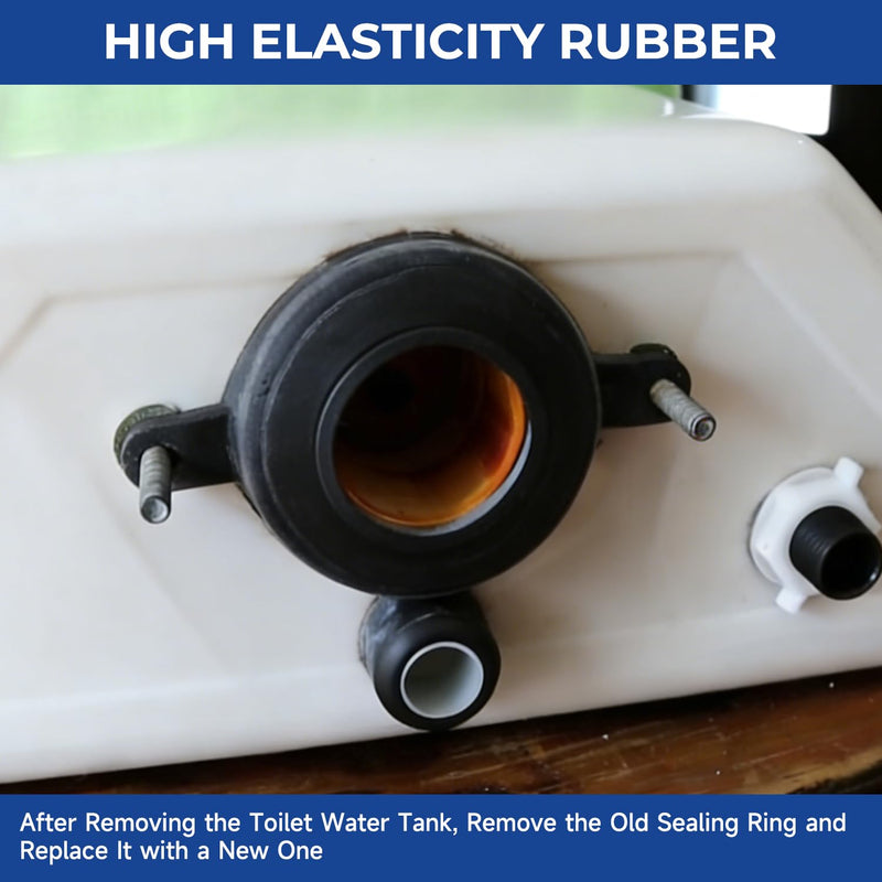 Toilet Tank to Bowl Gasket Toilet Seat Seal Compatible With Briggs 2" Flushometers Replace#: B351461 351461，2 hole gasket
