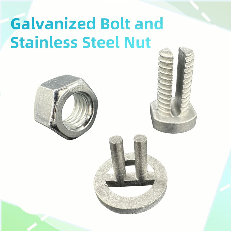 Split Bolt Joint Clamp Wire Connector, Ideal for Fence Clamp, Hot Wire Connection Securing Line Clamp/Tap, Electric Fence Accessories-6 Pcs 6
