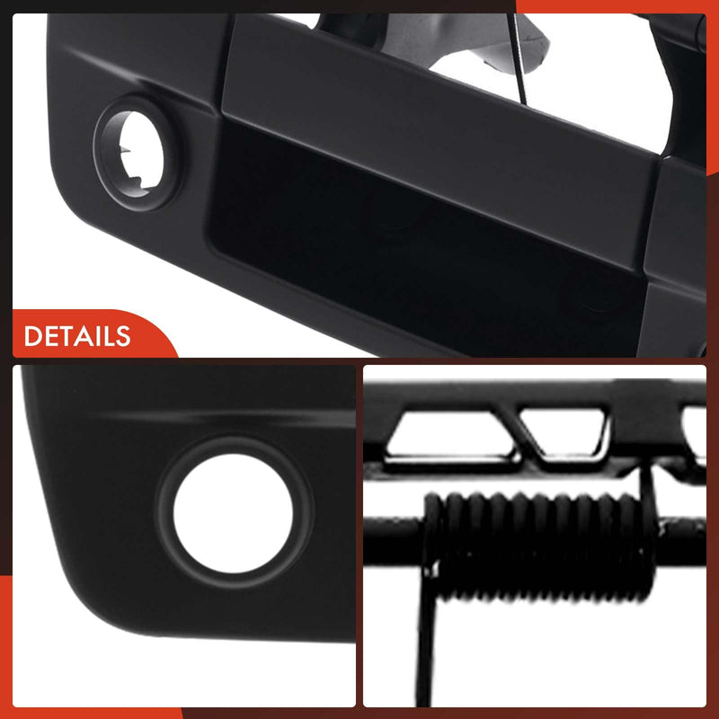 A-Premium Tailgate Handle Liftgate Latch Handle with Camera Hole Compatible with Ram 1500 2013-2022, 1500 Classic 2019-2022, 2500 3500 2013-2018 & Chrysler 200 2015, Primed Black, Replace# 68197873AA